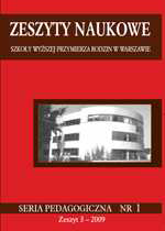 Zeszyt naukowy nr 3 Seria pedagogiczna nr 1 (2009)