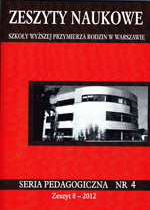 Zeszyt naukowy nr 8 Seria pedagogiczna nr 4 (2012)
